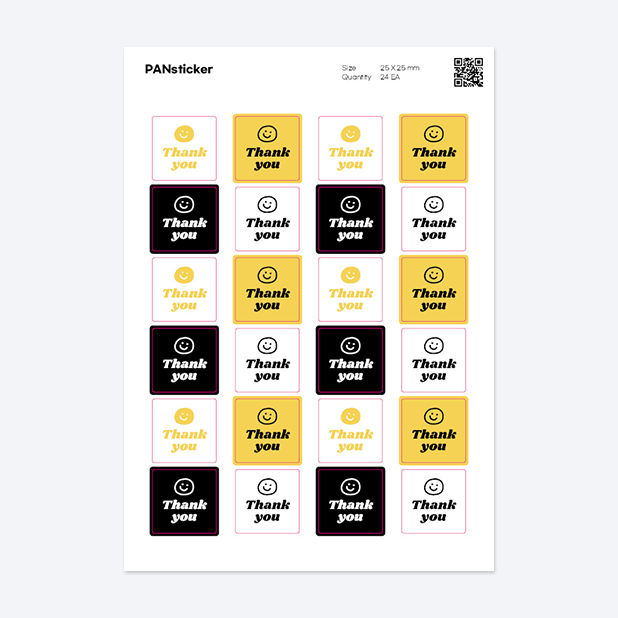 판스티커 정사각형