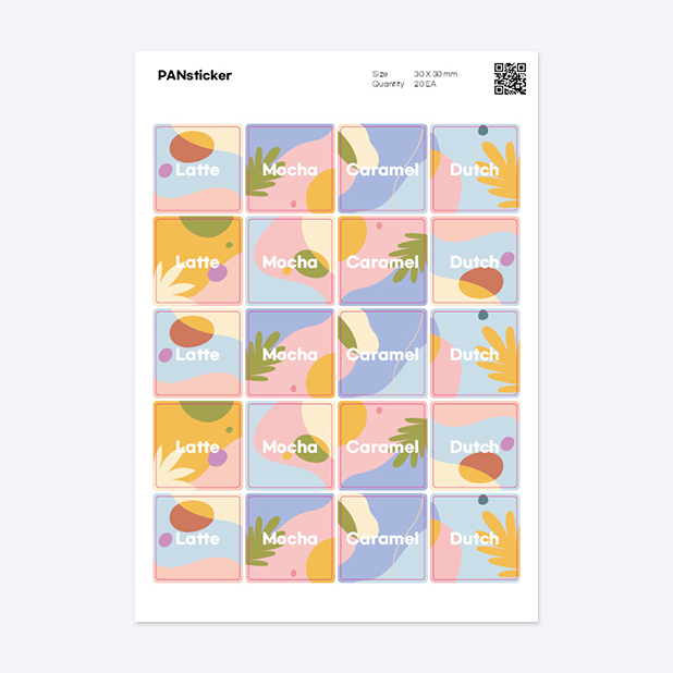 판스티커 정사각형