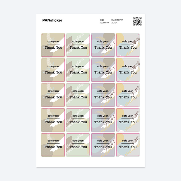 판스티커 정사각형