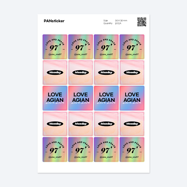 판스티커 정사각형