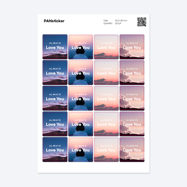 판스티커 정사각형