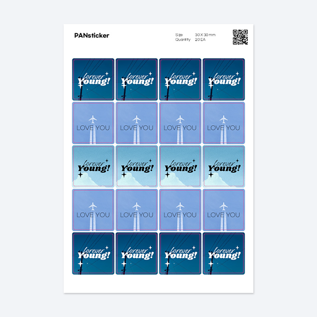 판스티커 정사각형