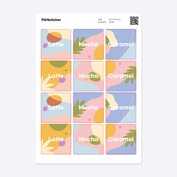 판스티커 정사각형