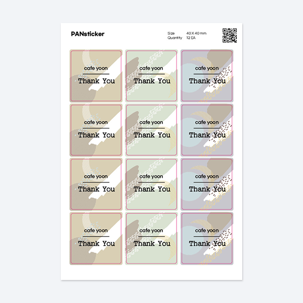 판스티커 정사각형