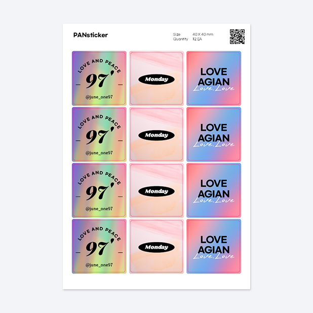 판스티커 정사각형