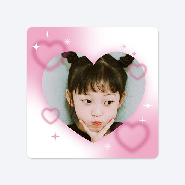 사각라운드형 스티커