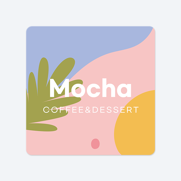 사각라운드형 스티커