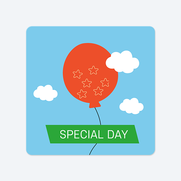 사각라운드형 스티커