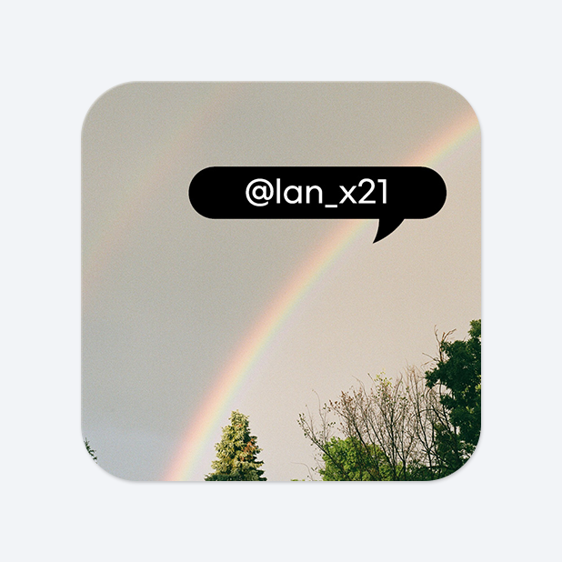 사각라운드형 스티커