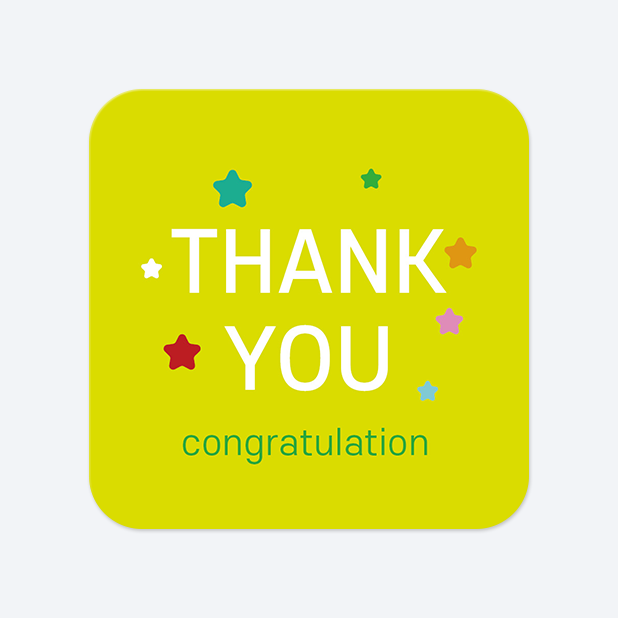 사각라운드형 스티커