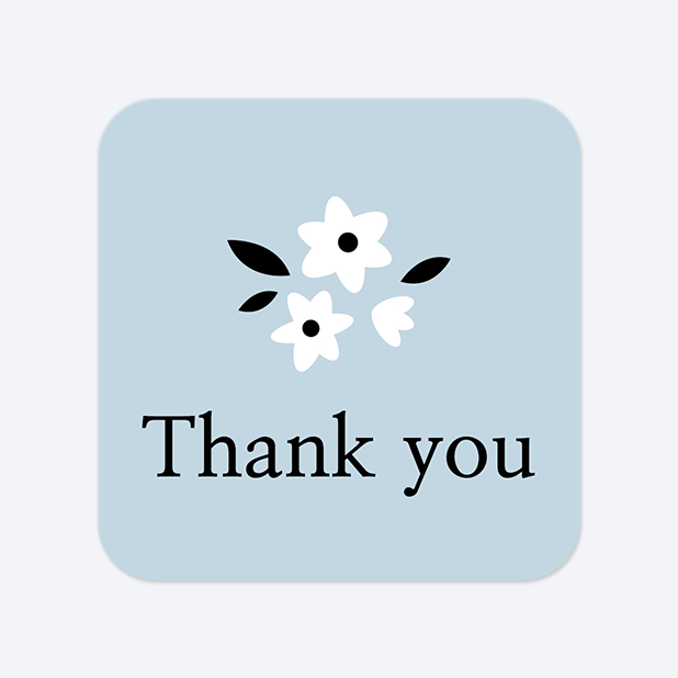 사각라운드형 스티커