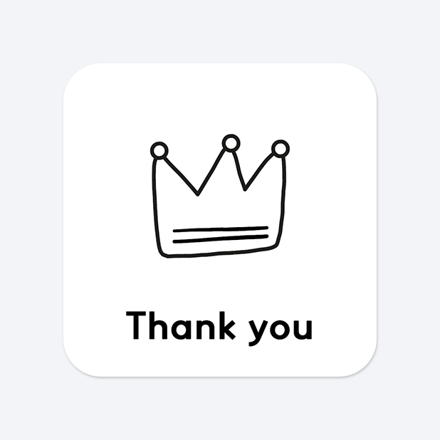 사각라운드형 스티커