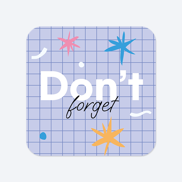 사각라운드형 스티커