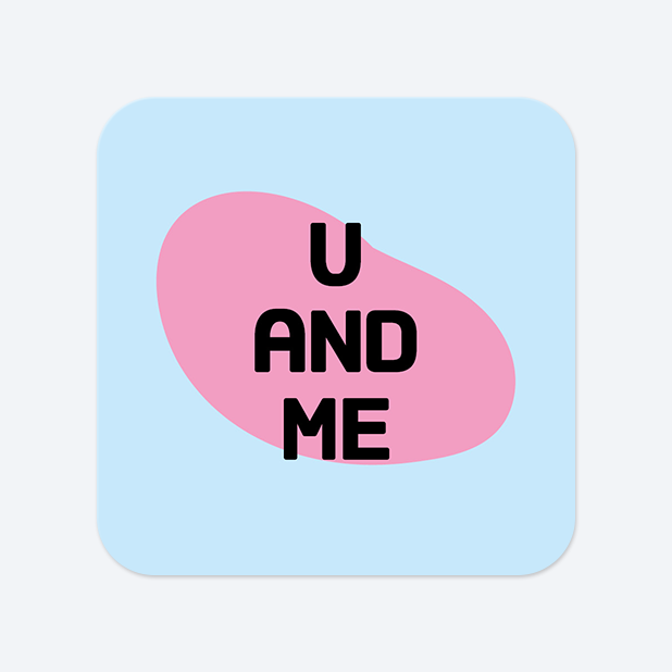 사각라운드형 스티커