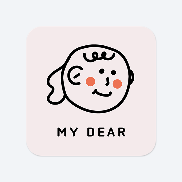 사각라운드형 스티커