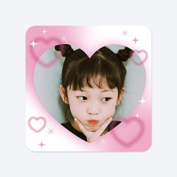 사각라운드형 스티커