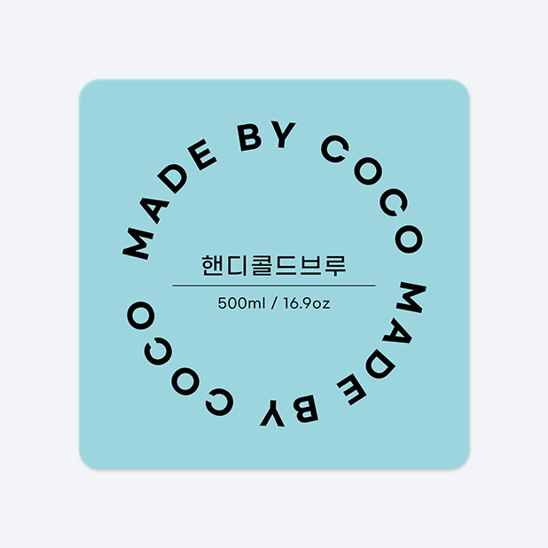 사각라운드형 스티커