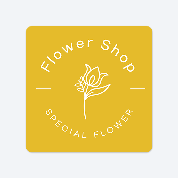 사각라운드형 스티커