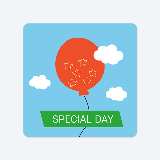 사각라운드형 스티커