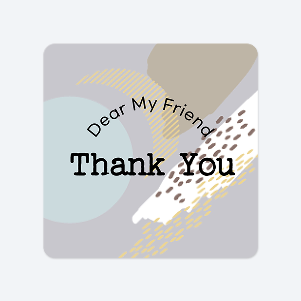 사각라운드형 스티커