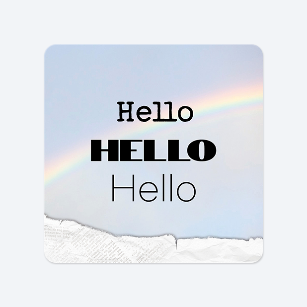 사각라운드형 스티커