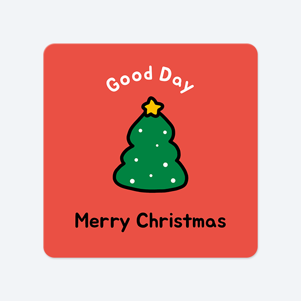 사각라운드형 스티커